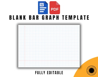 Modello di grafico a barre vuoto A4, formato Word e PDF, completamente modificabile e stampabile, grafico personalizzabile per visualizzazione dati e report