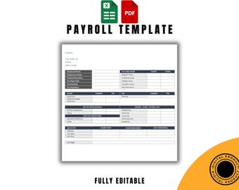 Modello di busta paga Excel, busta paga dipendente, cedolino stipendio, foglio presenze, calcolo automatico delle tasse, foglio di calcolo modificabile