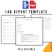Lab Report Template, Word and PDF Format, Fully Editable and Printable ...