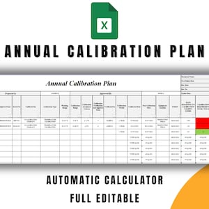 Calibration Tracker Template, Automated Color Change for Expired Dates, Editable Excel, Conditional Formatting, ISO 9001 Compliant Tool