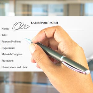 Lab Write Hands Label Lab Report Template, Word and PDF Format, Fully Editable and Printable ...