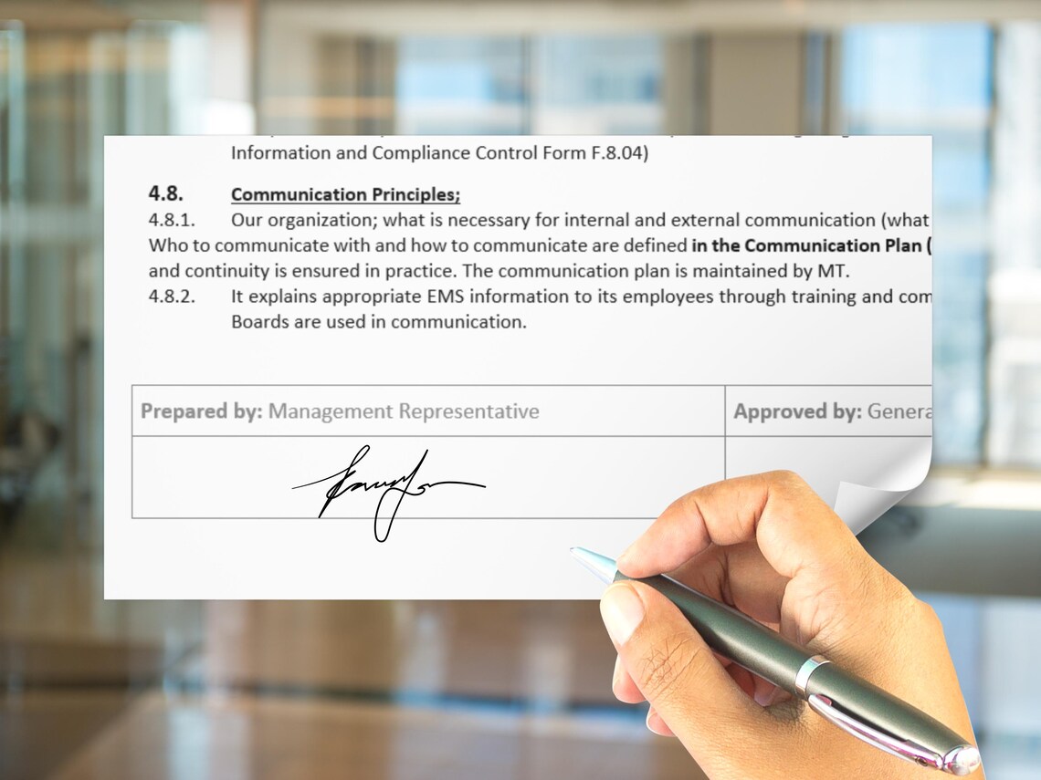 Environmental Management System (EMS) Procedure, ISO 14001 & 9001