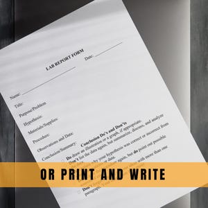 Lab Report Template, Word and PDF Format, Fully Editable and Printable ...