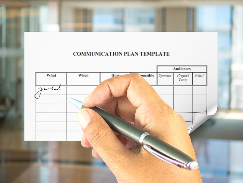 Communication Plan Template Word & PDF, Editable Communication Strategy ...