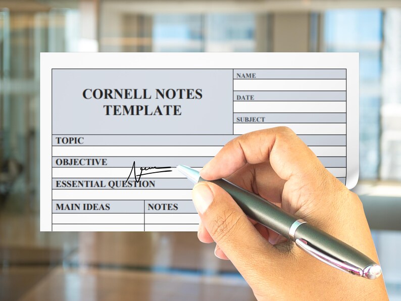 Cornell Notes Template, Printable Study Notes PDF and Word Format ...