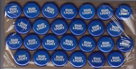 100 Blue Bud Light Undented Beer Bottle Caps Etsy
