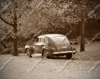 Vintage Buick Automobile Car in Sepia Tone Original Fine Art Photography Print