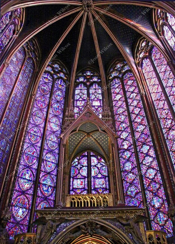 Beautiful Sainte Chapelle Paris France Stain Glass Windows Etsy
