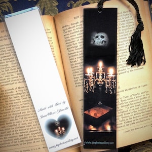 Crystal Candelabra Candles Skull Gothic Scary Spooky Photo Halloween Bookmark