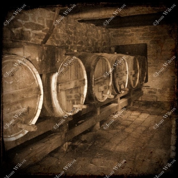 TTV Photo 19th Century Colonial Distillery Wood Barrels Beer Antique Artifacts Historic Genesee Country Museum Sepia Art Photography Print