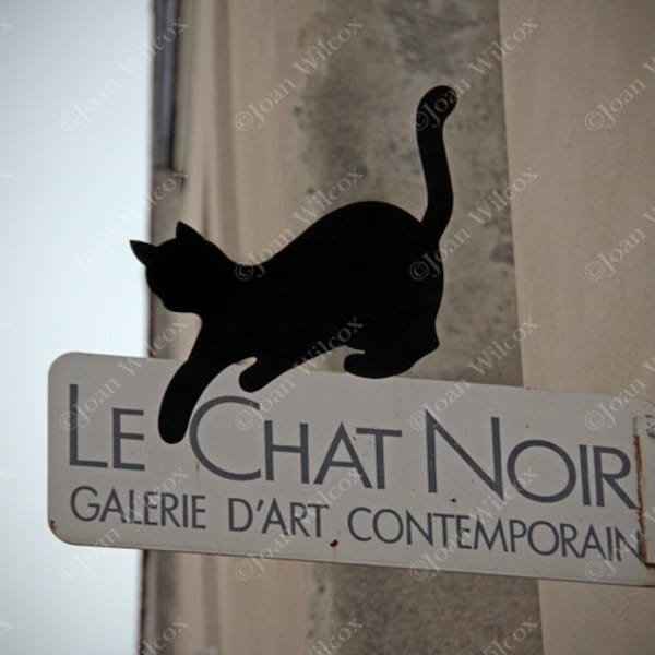 Le Chat Noir Montmartre Paris Gallery Cat Sign Original Fine Art Photography Print