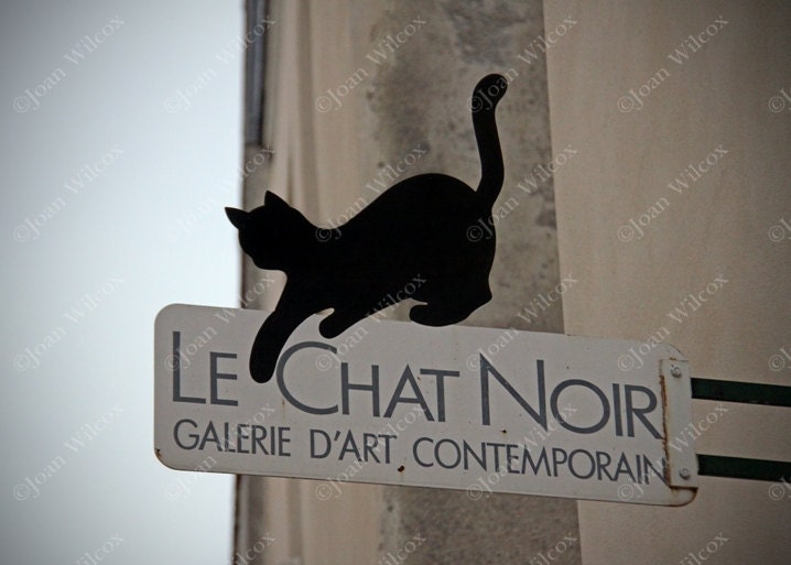 Le Chat Noir Montmartre Paris Gallery Cat Sign Original Fine Etsy