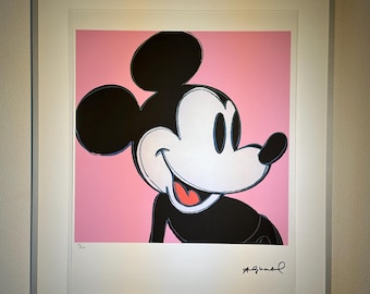 【限定品】Andy Warhol 「ミッキーマウス」100枚限定（46/100） アンディ・ウォーホル ミッキーマウス 絵画 アートポスター