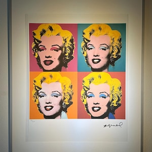 Andy Warhol "Marilyn Monroe 4X" Limited Edition - Numbered - Certificate