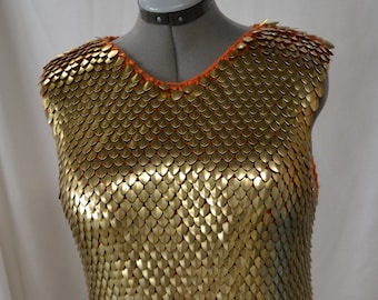 Armor Shirt in Knitted Dragonhide Scalemail Tunic Medieval costume