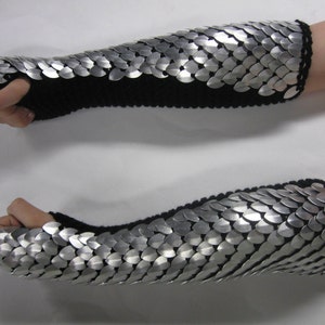 Dragon Scale Gauntlets Knitted Dragonhide Armor Elbow Length Custom Made for You
