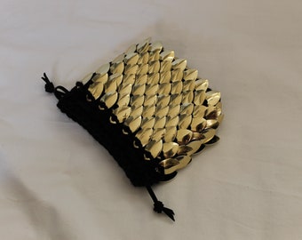 Armor Dice Bag for the Dwarven Miner knitted Dragonhide Scale Maille