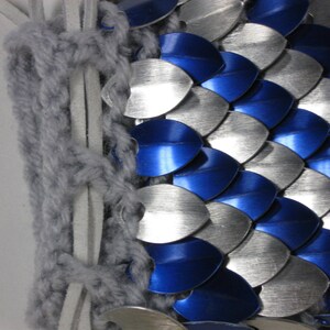 Dragon Scale Dice Bag in knitted Scalemail Dragonhide Armor Sky Knight image 4