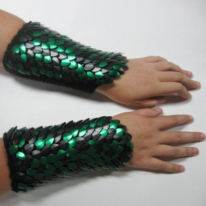 Scalemail Armor Bracers Knitted Dragonhide custom made to order