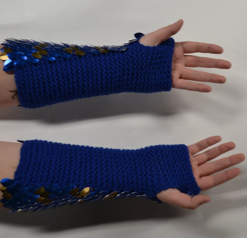 Dragon Scale Armor Gauntlets Knitted Scalemail Custom Made for You image 3