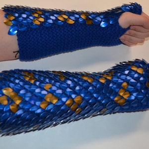 Dragon Scale Armor Gauntlets Knitted Scalemail Custom Made for You image 2