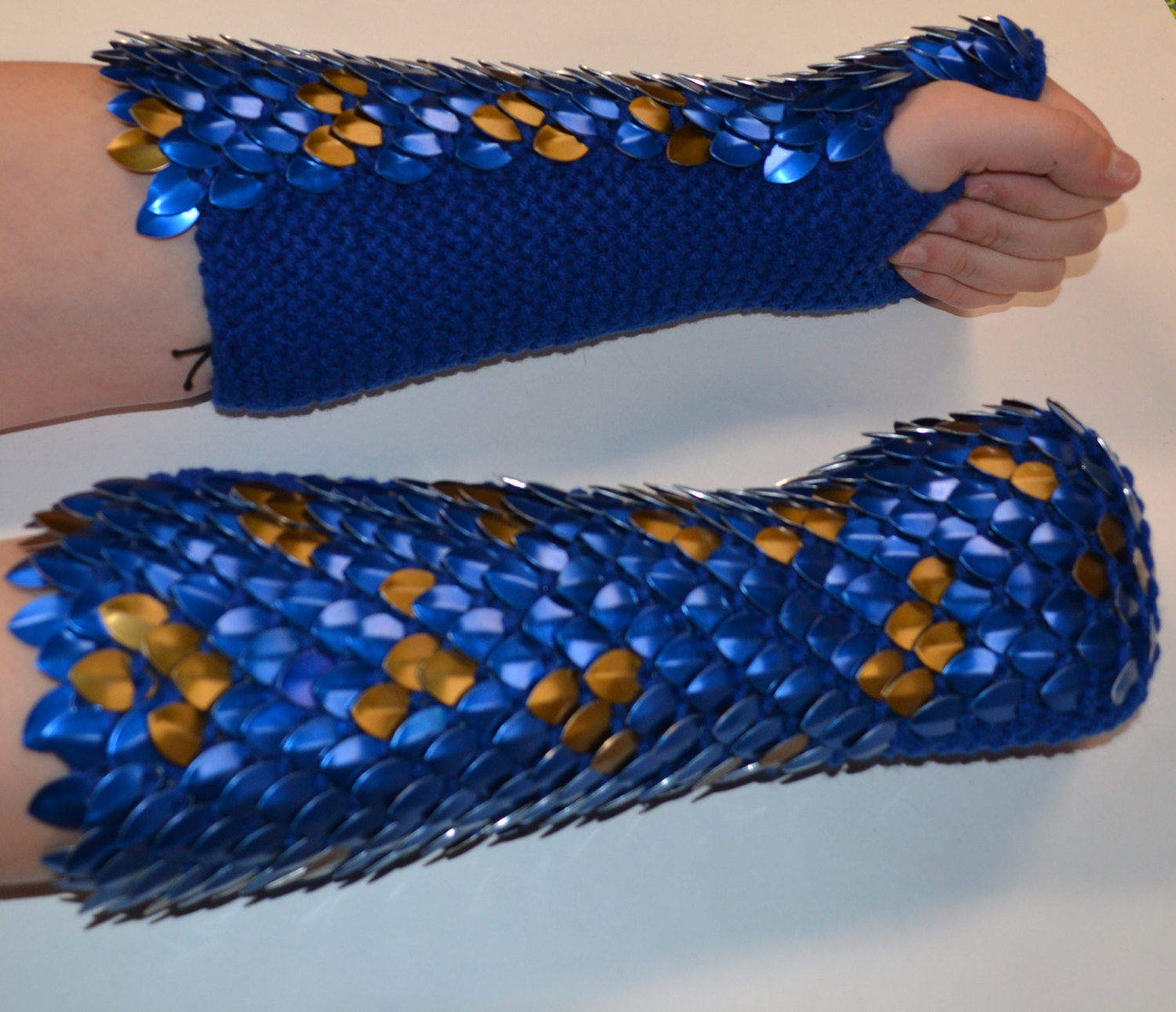 Dragon Scale Armor Gauntlets Knitted Scalemail Custom Made for Etsy