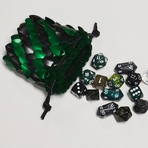 Dice Bag Dragonhide Knitted Armor Striped Forest