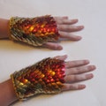 Dragonhide Armor Gauntlets Phoenix knitted scale maille