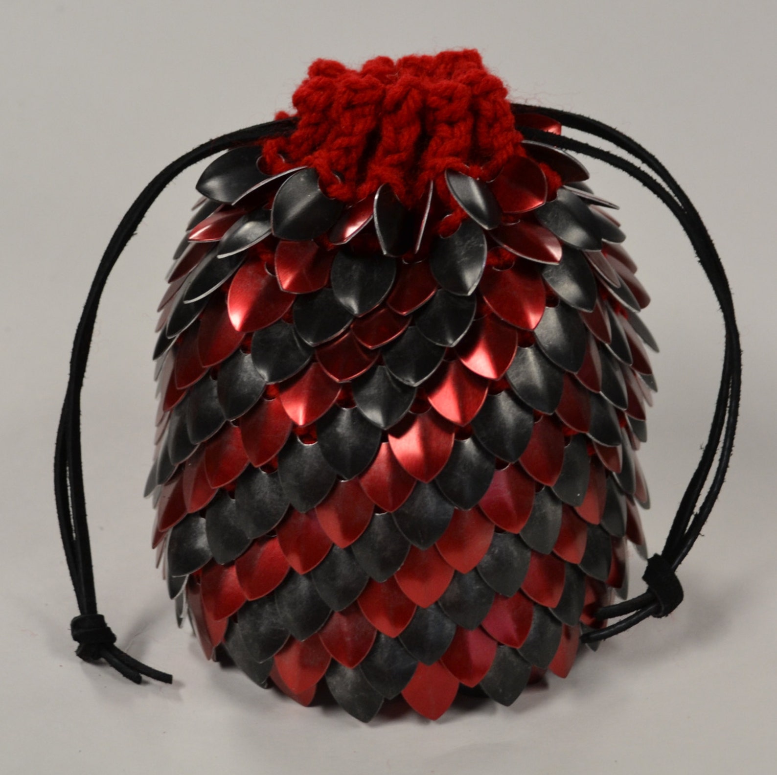 Scale Mail Dice Bag of Holding in Knitted Dragonhide Red and Etsy