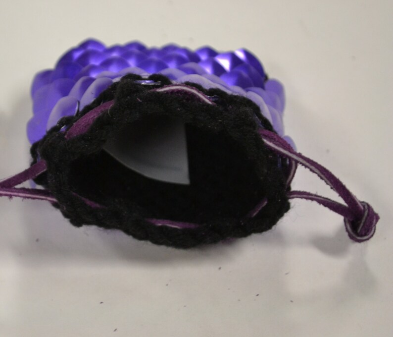 Scalemail Armor Dice Pouch in Knitted Dragonhide Purple Etsy