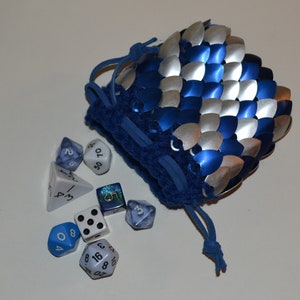 Dragonhide Dice Bag Frost and Blue size small