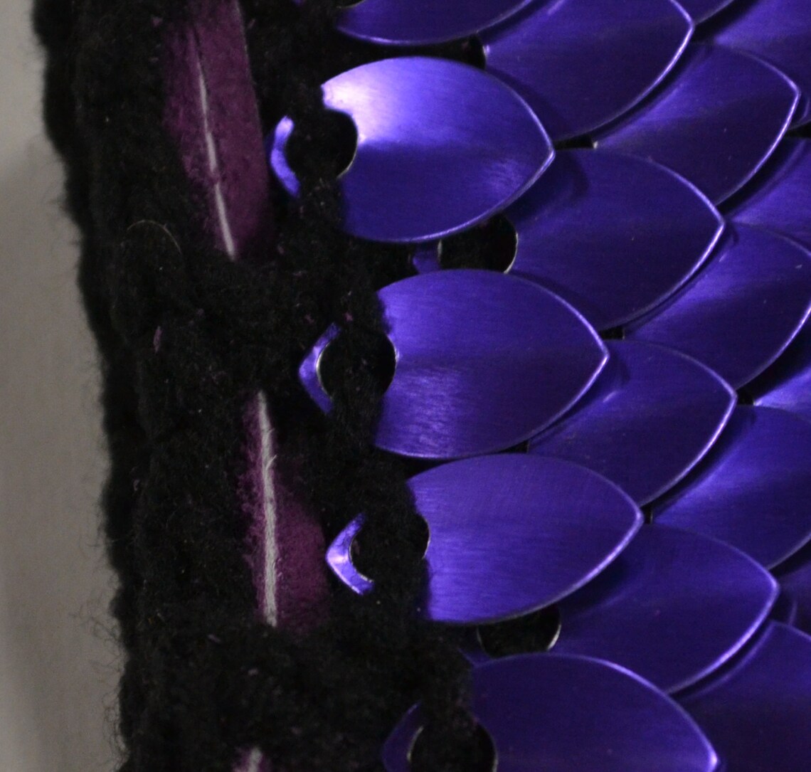Scalemail Armor Dice Pouch in Knitted Dragonhide Purple Etsy