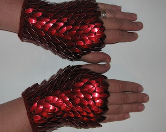 Dragonhide Gauntlets Blood Red Choose your size