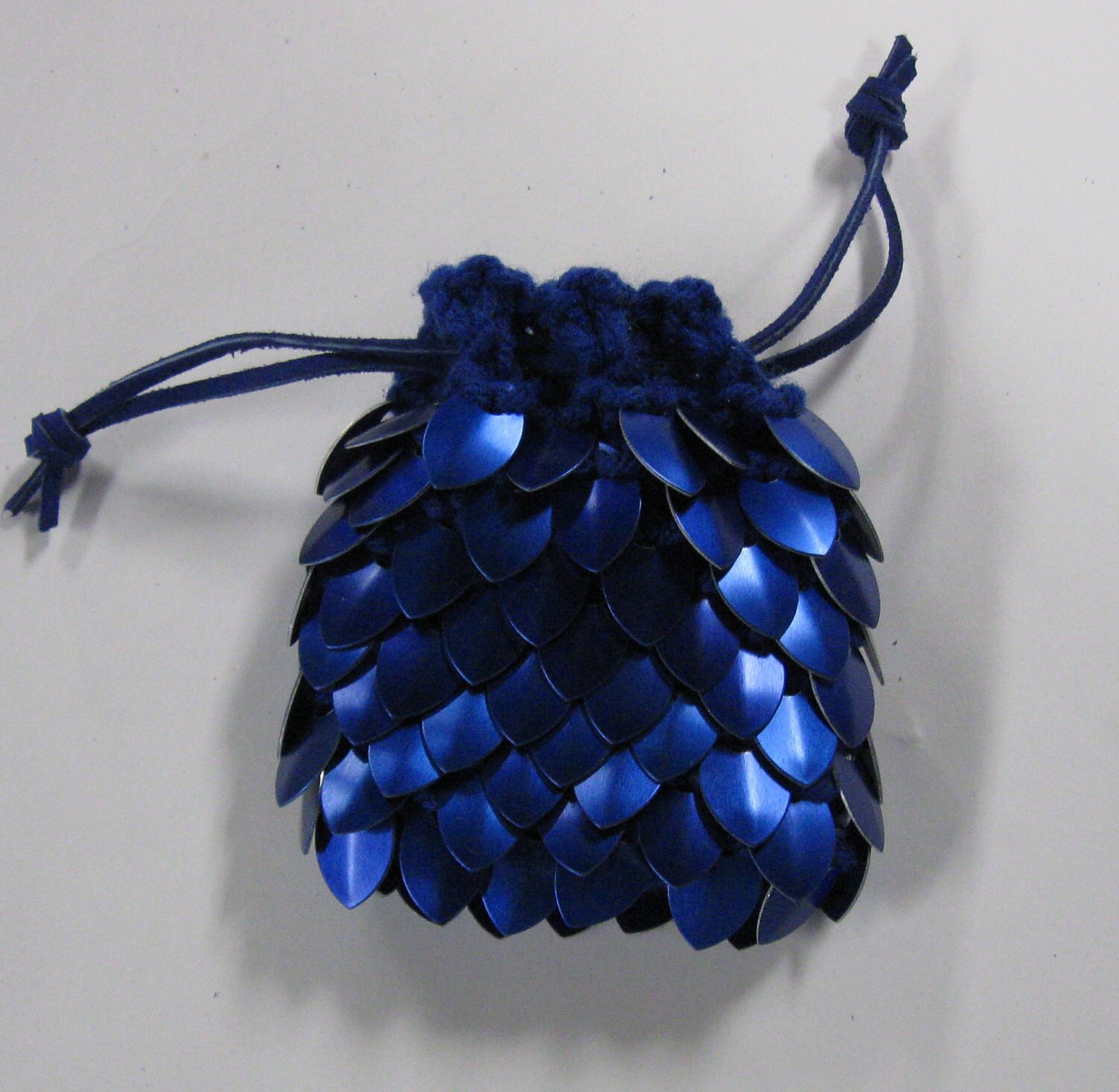 Dragon Scale Dice Bag Knitted Dragonhide Blue Etsy