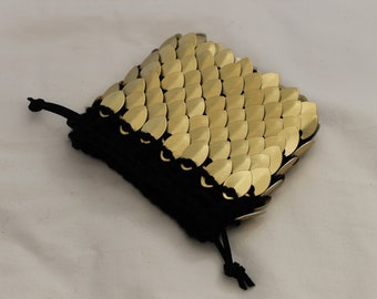 Armor Dice Bag for the Dwarven Miner knitted Dragonhide Scale Maille