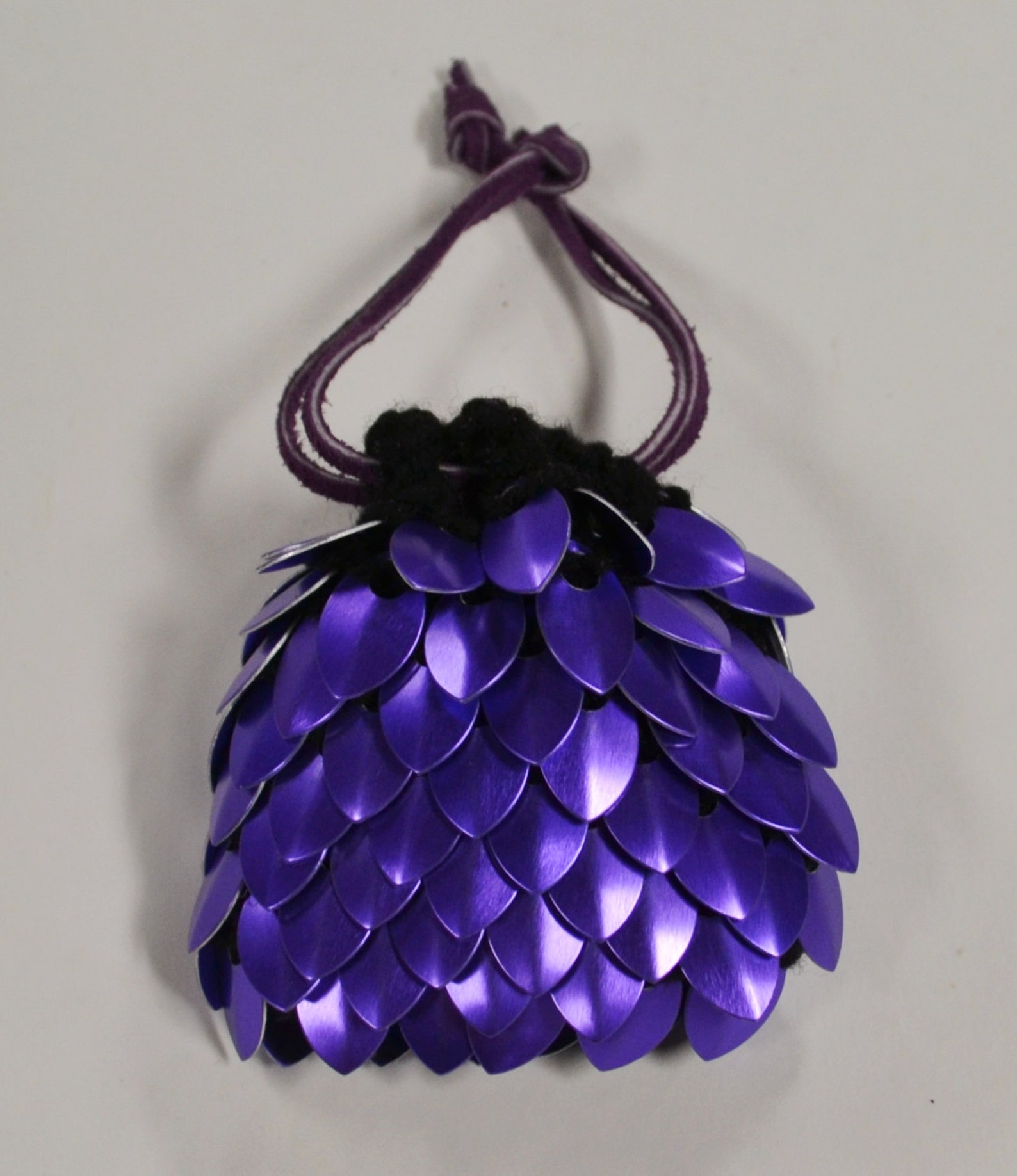 Scalemail Armor Dice Pouch in Knitted Dragonhide Purple Etsy