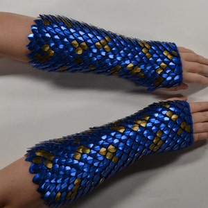 Dragon Scale Armor Gauntlets Knitted Scalemail Custom Made for You