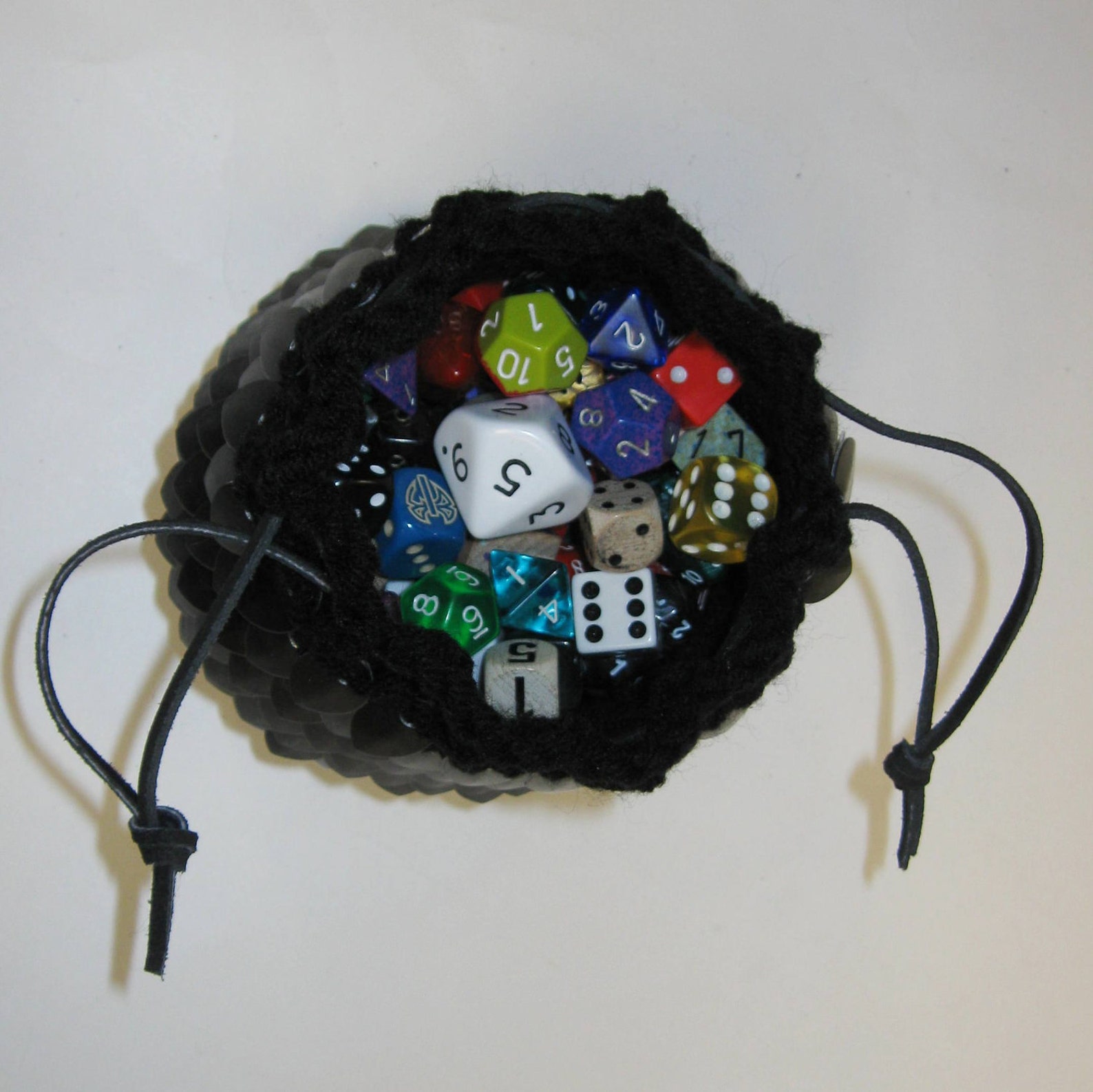 Scalemail Dice Bag of Holding in Knitted Dragonhide Armor Etsy