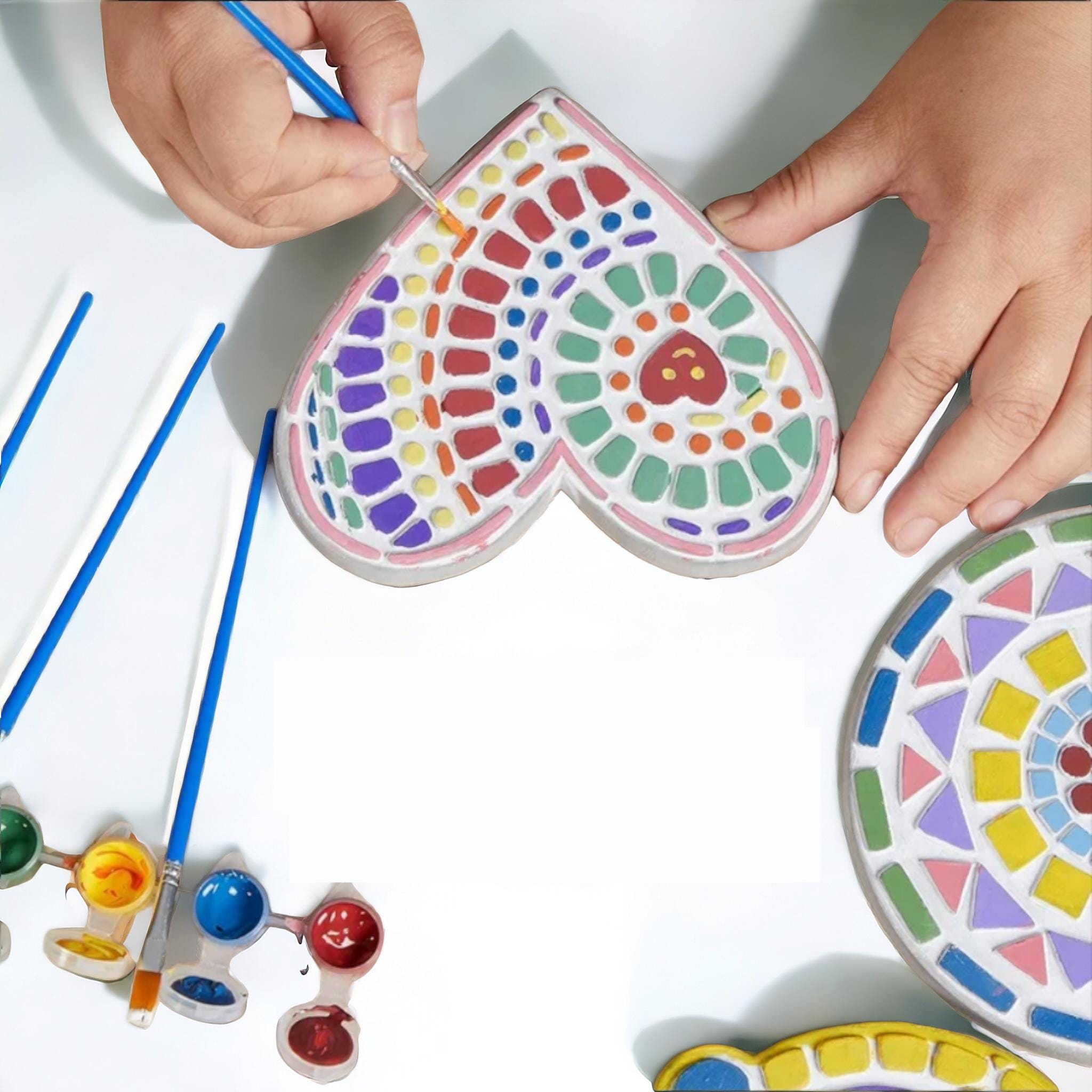 Kids Stepping Stones Painting Kit Outdoor Craft for Ages 6-12 Paint…