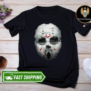Horror Halloween T-Shirt, Unisex T-Shirt, Halloween Kostüm, Einzigartiges Grafik Shirt, Horrorfilm Fan Geschenk