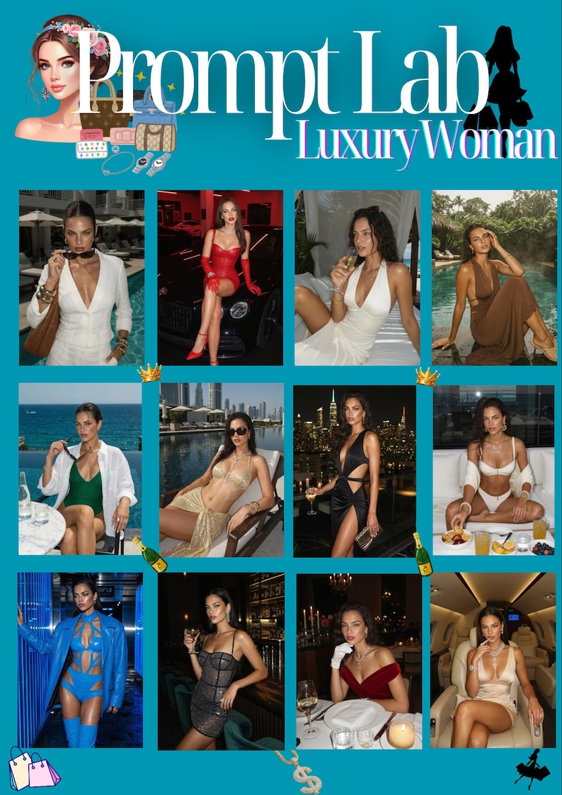 ai influencer, luxury woman photos, luxury woman prompts
