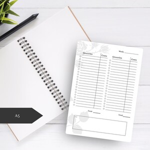 Gothic Meal Prep Planner (PDF) | Veckovis måltidsplanerare | Vatten- och makrospårare | Witchy Tracker A4 A5 US bild 5