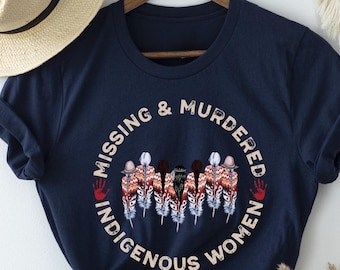 T-shirt de femmes autochtones disparues ou assassinées, chemise autochtone, femmes autochtones, chemise MMIW, sœurs volées, boutique autochtone