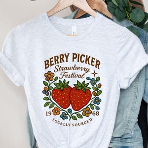 Berry Picker Shirt, Strawberry Festival Shirt, Native Berry Beadwork Shirt, Indigenous Berry Festival Shirt, Indigenous Owned, Native TShirt