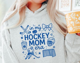 In My Hockey Mom Era Shirt, Hockey Mom Sweater, Hockey Mom Shirt, Hockey Mama Shirt, Goalie Mom Life, Ice Hockey Mom, Hockey Game Day Shirt