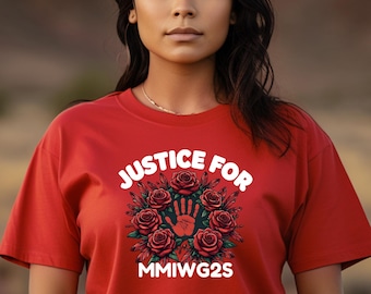 Justice for MMIWG2S Shirt, No More Stolen Sister, I Wear Red For My Sisters, MMIW Sweater, MMIW Hoodie, Red Dress, Red Handprint Shirt