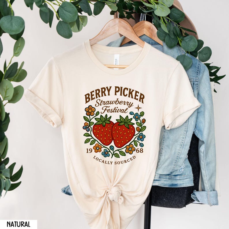 Berry Picker Shirt, Strawberry Festival Shirt, Native Berry Beadwork Shirt, Indigenous Berry Festival Shirt, Indigenous Owned, Native TShirt