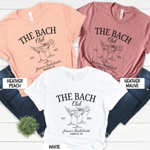 Custom Bachelorette Shirt, Custom Location Bachelorette Party T-Shirt, Social Club Bachelorette Tshirt, Bridal Party Gifts, Bach Club Tee