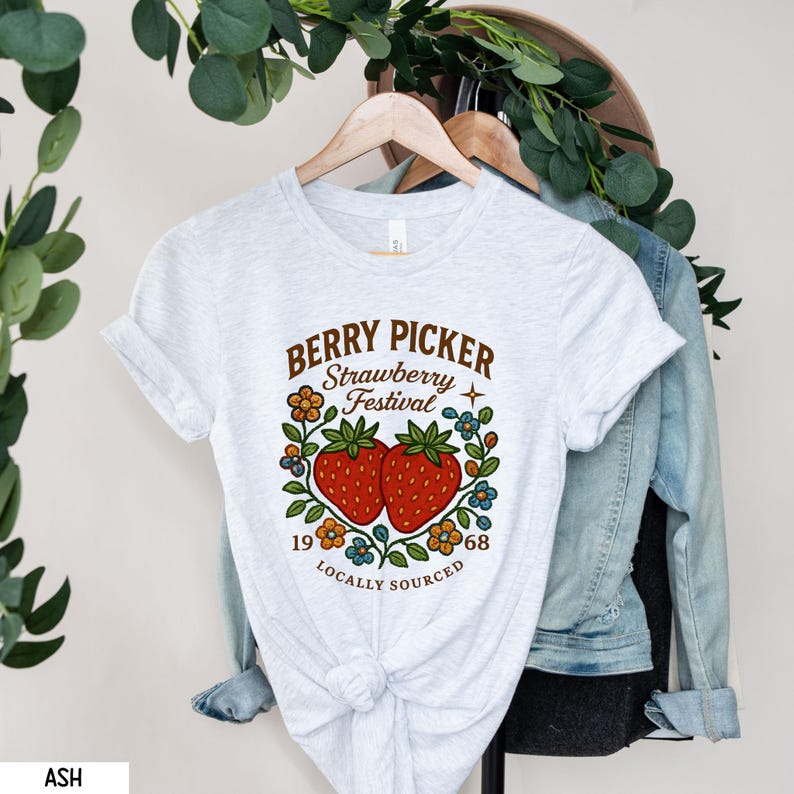 Berry Picker Shirt, Strawberry Festival Shirt, Native Berry Beadwork Shirt, Indigenous Berry Festival Shirt, Indigenous Owned, Native TShirt