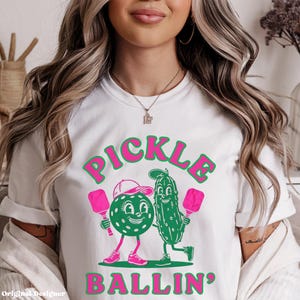 Pickle Ballin' Shirt, Fun Pickelball Shirt, Pickleball Lover Shirt, Pickel Ball Trendy Shirt, Gift for Pickelball Player, Sport Graphic Tees